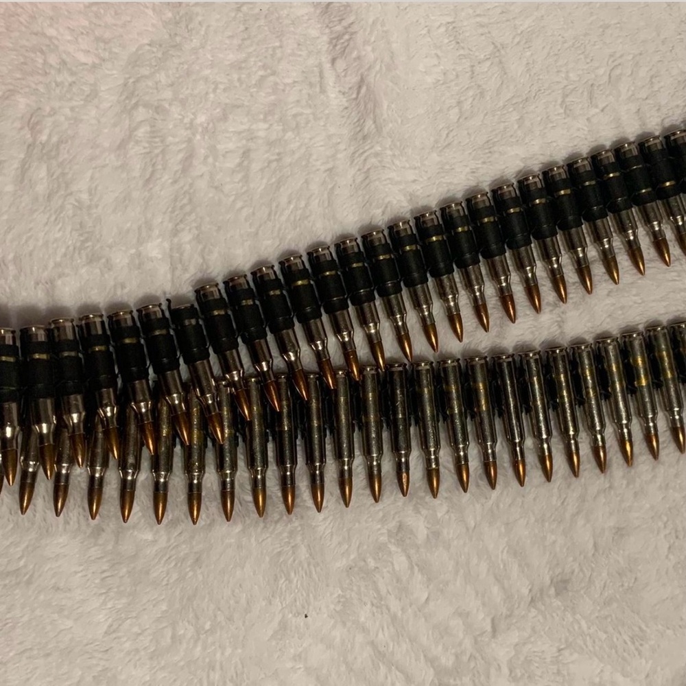 Black and Silver Bullet Belt